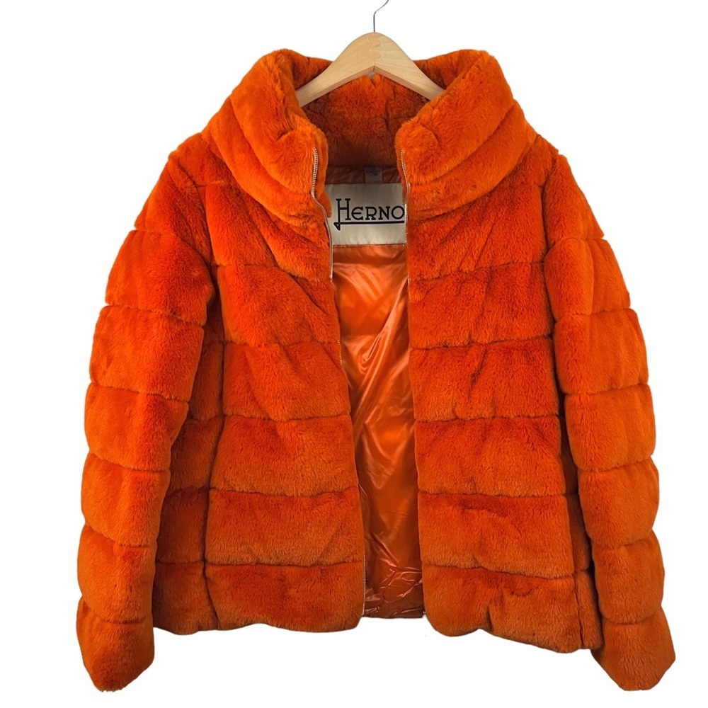 HERNO Milly Goose Down Faux Fur Teddy Coat - Picture 8 of 16